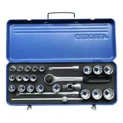 Jogo de Soquete Sextavado de 10 à 32 MM e Acessórios Encaixe de 1/2 Jogo de Soquete Sextavado de 10 à 32 MM e Acessórios Encaixe de 1/2