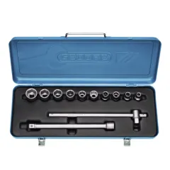 Jogo de Soquetes Sextavados e Acessórios de 10 à 22mm Encaixe 1/2'' 12 peças - Gedore 015565 Jogo de Soquetes Sextavados e Acessórios de 10 à 22mm Encaixe 1/2'' 12 peças - Gedore 015565