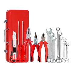Jogo de Ferramentas em Estojo Metálico com 13 Peças (Chaves Fixas, Estrelas, Fendas, Alicates e Estilete) - Gedore Red 088632 Jogo de Ferramentas em Estojo Metálico com 13 Peças (Chaves Fixas, Estrelas, Fendas, Alicates e Estilete) - Gedore Red 088632