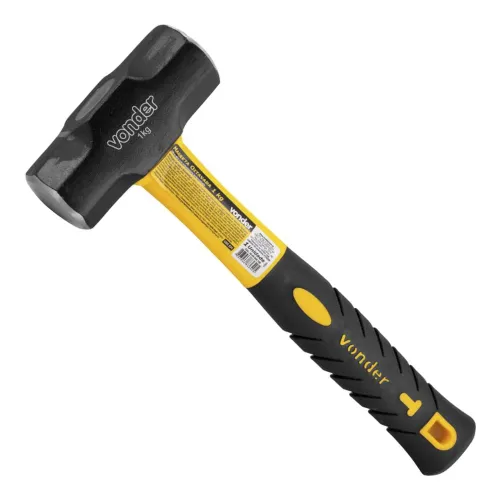 Marreta Oitavada 1 kg com Cabo de Fibra - Vonder 35.89.004.100