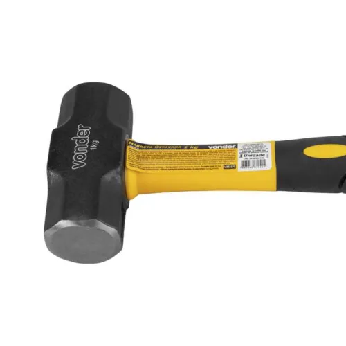 Marreta Oitavada 1 kg com Cabo de Fibra - Vonder 35.89.004.100