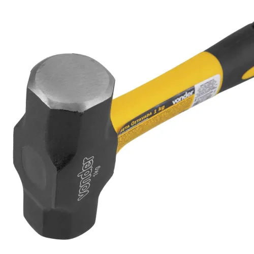 Marreta Oitavada 1 kg com Cabo de Fibra - Vonder 35.89.004.100