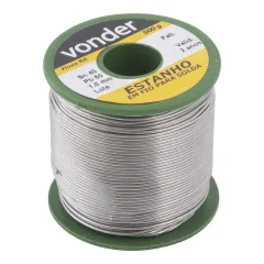 Estanho em Fio com Fluxo 1 mm 40 x 60 com 500 g - Vonder 74.51.406.010