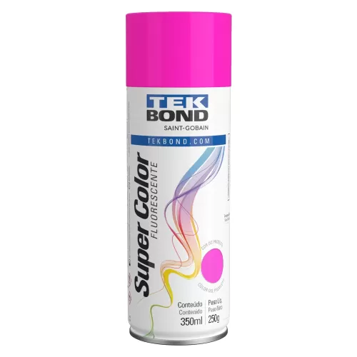 Tinta Spray Fluorescente Rosa 350ml / 250g - Tekbond 23241006900