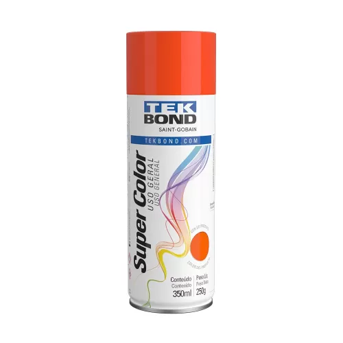 Tinta Spray Laranja Uso Geral 250G 350ML - Tekbond 23131006900