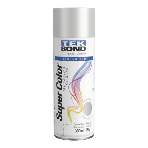 Tinta Spray Prata Metálico 250G 350ML - Tekbond 23361006900