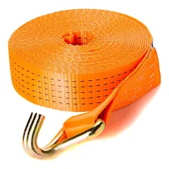 Cinta de Amarração com Gancho J 50 mm x 9 m de 5000 kg Laranja - Robustec RCAI-2008