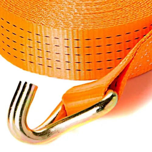 Cinta de Amarração com Gancho J 50 mm x 9 m de 5000 kg Laranja - Robustec RCAI-2008 Cinta de Amarração com Gancho J 50 mm x 9 m de 5000 kg Laranja - Robustec RCAI-2008