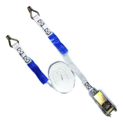 Cinta de Amarração com Terminais e Catraca Gancho J 25 mm x 2 m de 1000 kg Branca - Quality Fix CIF-A-TM-PS-025