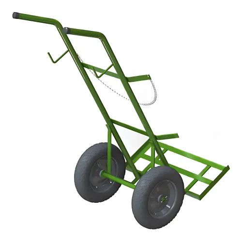 Carrinho para Transporte de Oxigênio e Acetileno com pneu e câmara para 2 Cilindros - Valcar Nr 149