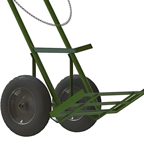 Carrinho para Transporte de Oxigênio e Acetileno com pneu e câmara para 2 Cilindros - Valcar Nr 149