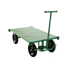 Carrinho Plataforma de Chapa com Rodas Pneumáticas Articulação e Frenagem 1500 mm X 800 mm 800 kg - Valcar NR-168