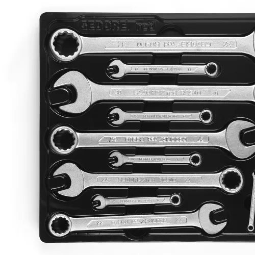 Berço para Ferramentas: 15 Chaves Combinadas - Gedore Red 3301703