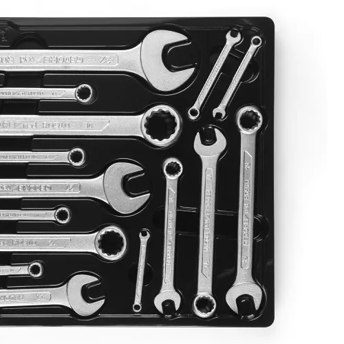 Berço para Ferramentas: 15 Chaves Combinadas - Gedore Red 3301703